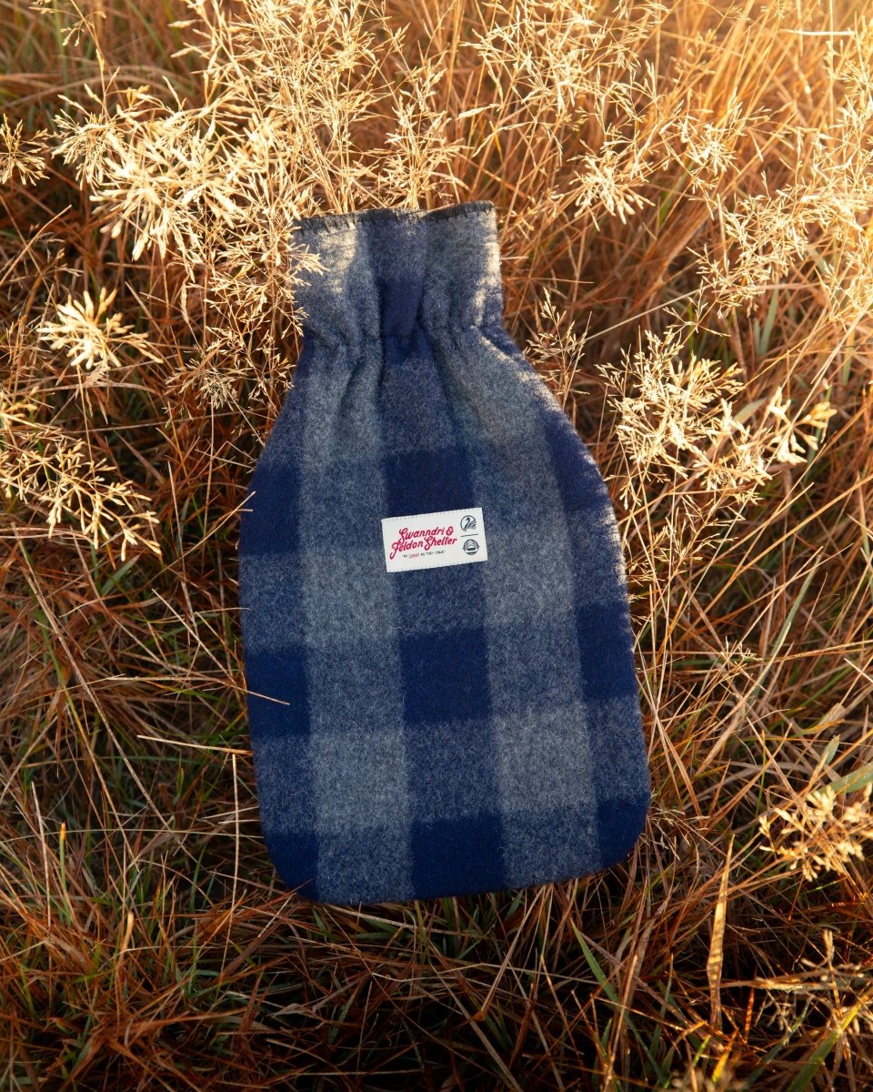 Feldon Swanndri Hot Water Bottle Cover - Grey Blue Check - NZ Offroader