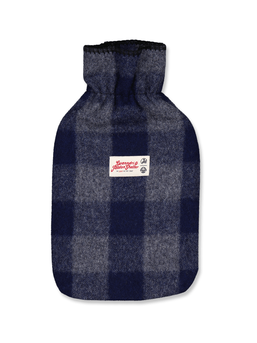 Feldon Swanndri Hot Water Bottle Cover - Grey Blue Check - NZ Offroader