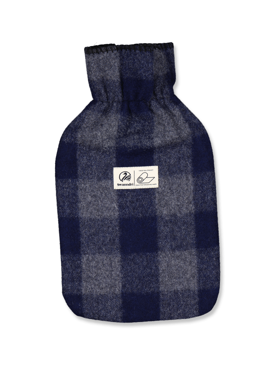 Feldon Swanndri Hot Water Bottle Cover - Grey Blue Check - NZ Offroader
