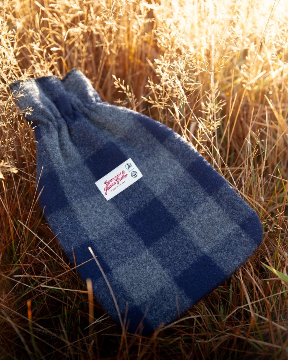 Feldon Swanndri Hot Water Bottle Cover - Grey Blue Check - NZ Offroader