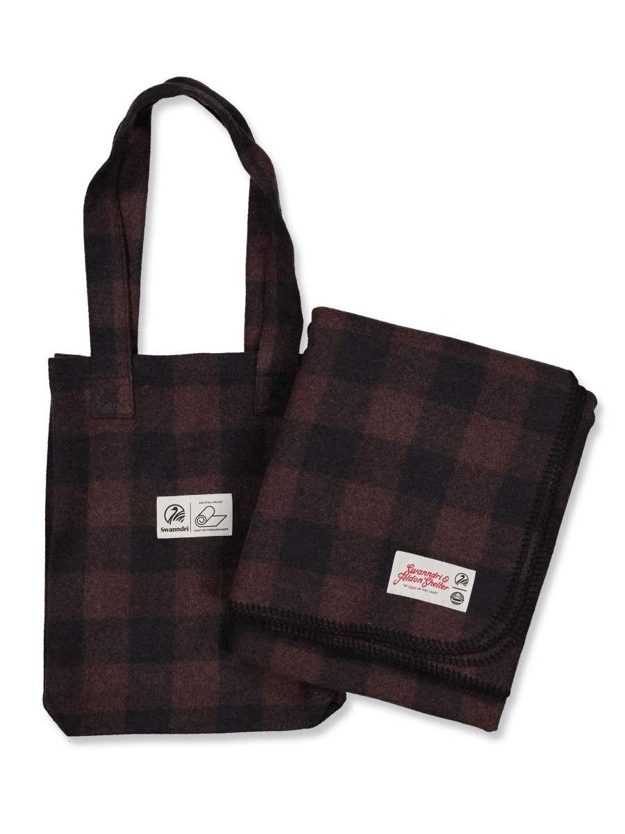 Feldon Swanndri Wool Camp Blanket - Plum Check - NZ Offroader