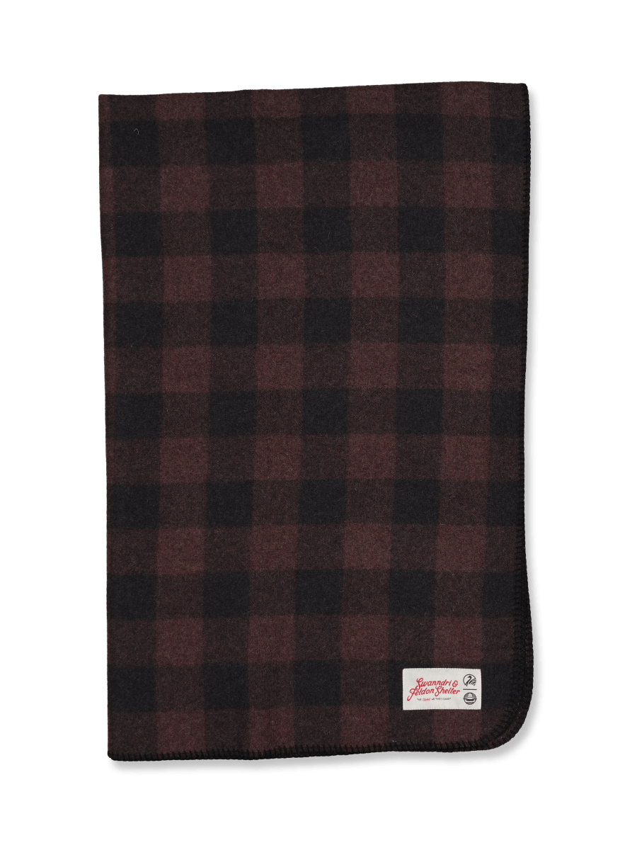 Feldon Swanndri Wool Camp Blanket - Plum Check - NZ Offroader