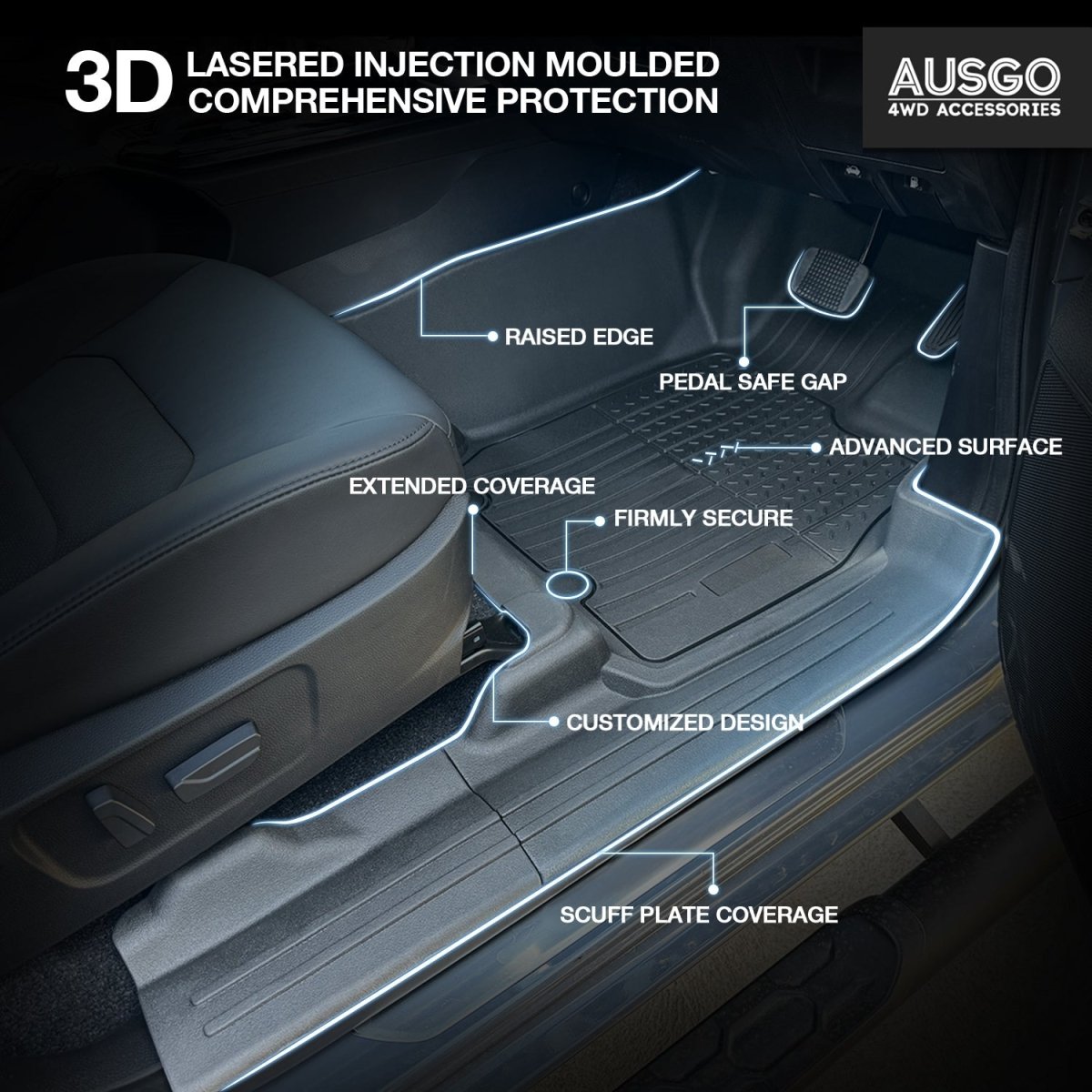 ISUZU MU - X 2021 - Onwards Injection Car Floor Mats - NZ Offroader