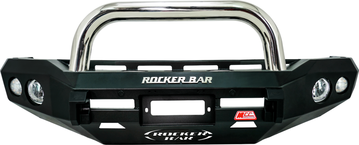 MCC Rocker 078 - 01 Single Chrome Loop Winch Bar for Toyota Prado 90 - NZ Offroader