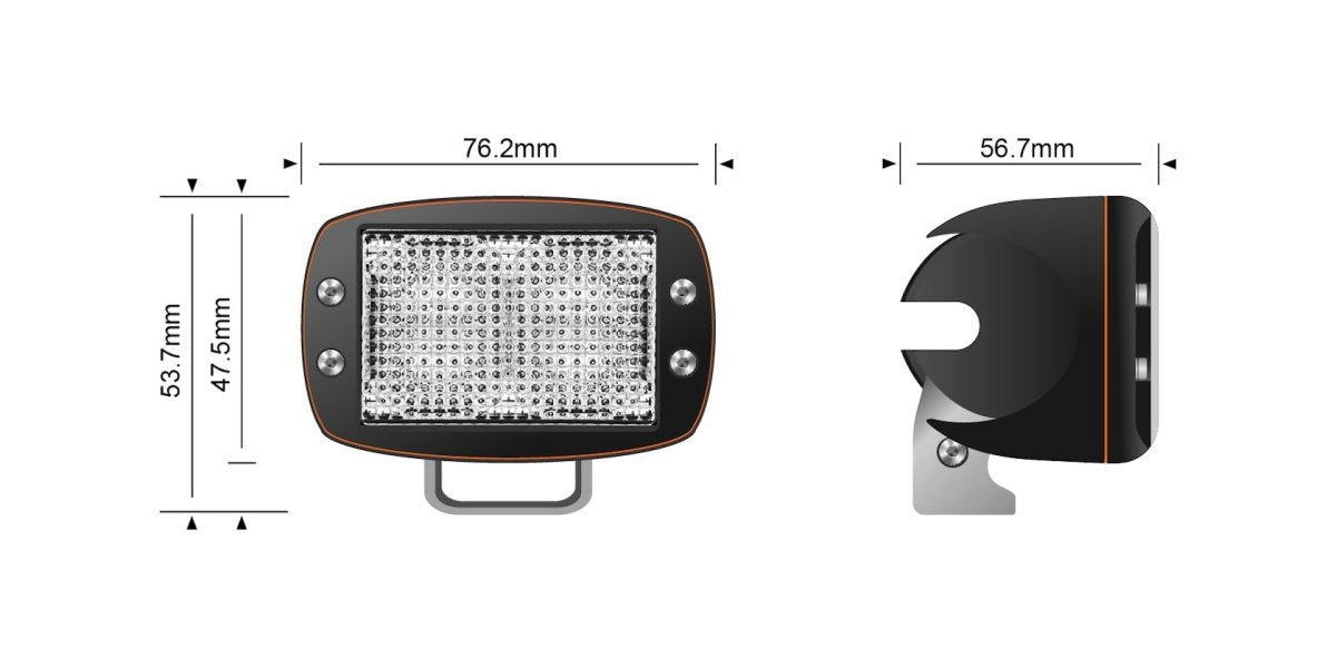 STEDI 10W Mini V2 LED Amber Flood Light (1500K) - NZ Offroader