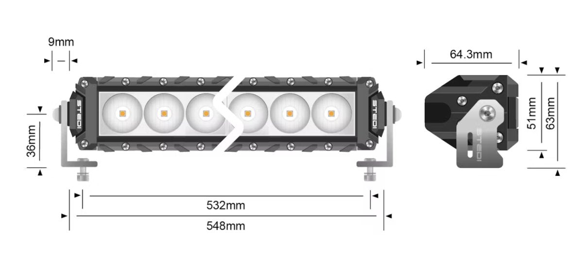 STEDI ST3K 21.5 Inch 20 LED Slim LED Light Bar - NZ Offroader