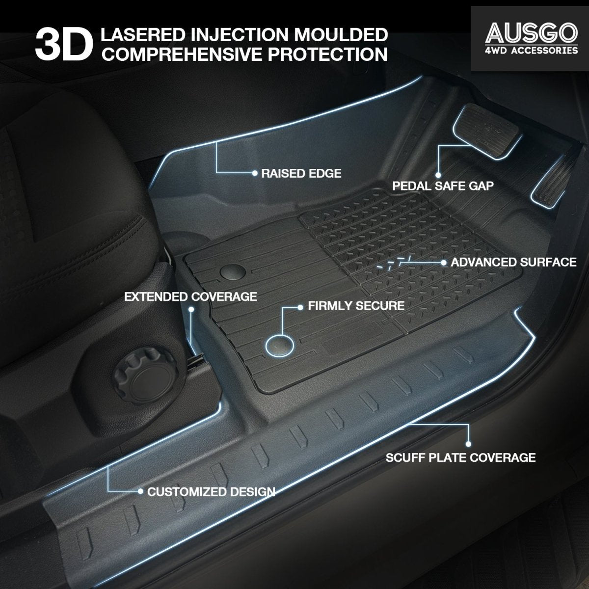 Volkswagen Amarok NF Series 2023 - Onwards Injection Car Floor Mats - NZ Offroader