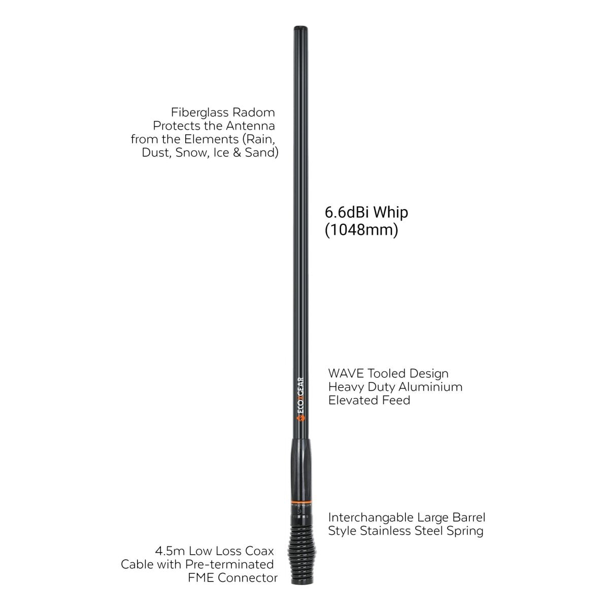 ECOXGEAR ATRD660 UHF CB Antenna - NZ Offroader