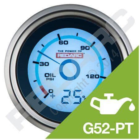 REDARC Single Oil Pressure Gauge with Optional Temperature Display - NZ Offroader