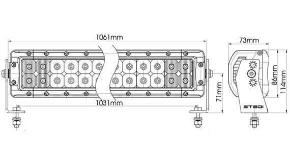 STEDI 42 Inch ST4K 80 LED Double Row Light Bar - NZ Offroader