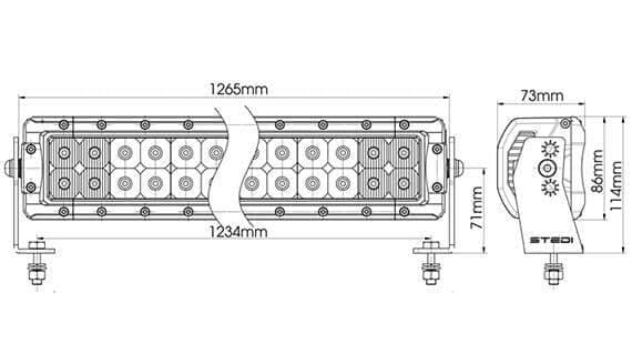 STEDI 50 Inch ST4K 96 LED Double Row Light Bar - NZ Offroader