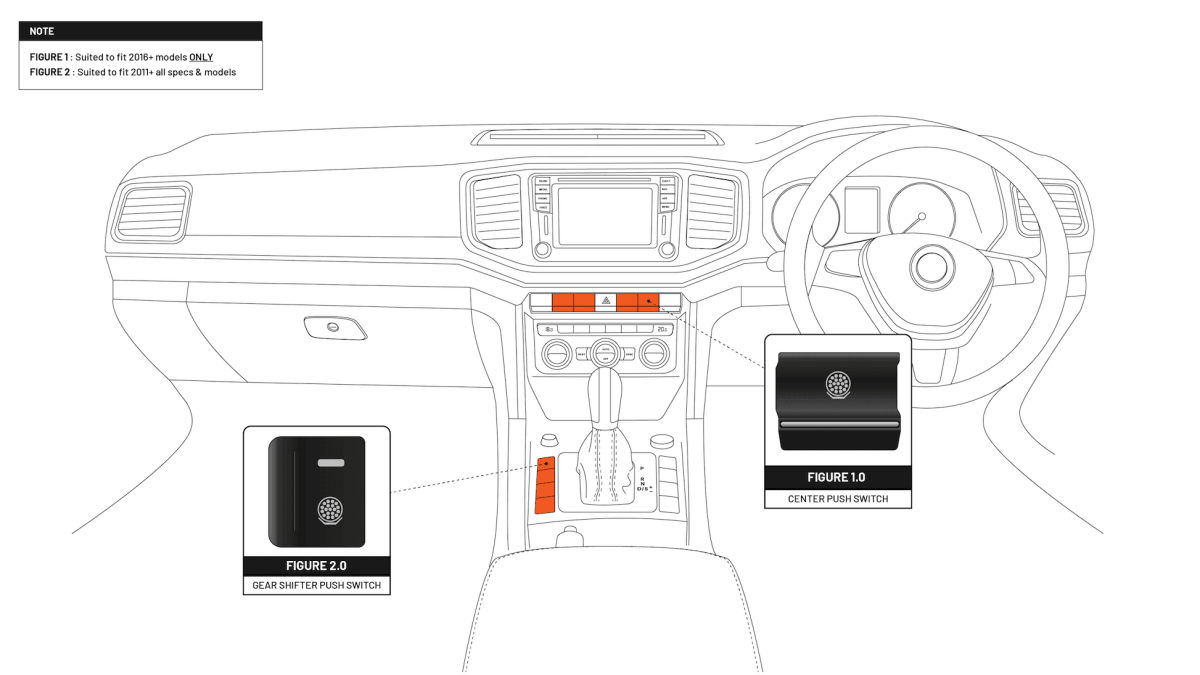 STEDI Center Switch To Suit Amarok - NZ Offroader