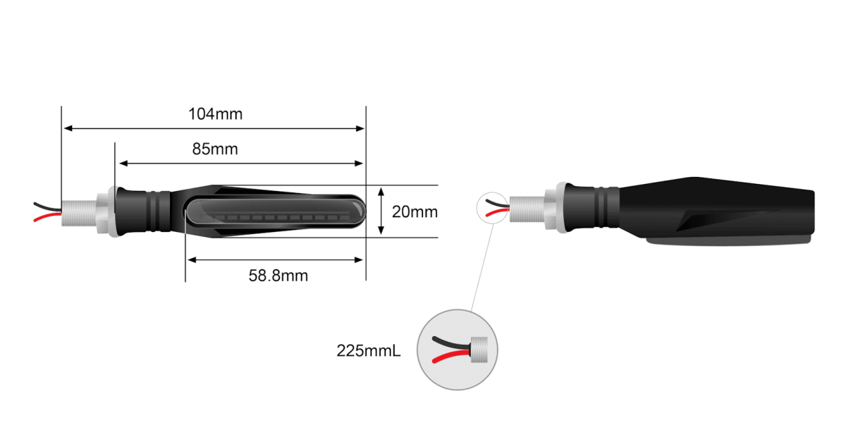 STEDI Dynamic Motorcycle LED Indicator (Pair) - NZ Offroader
