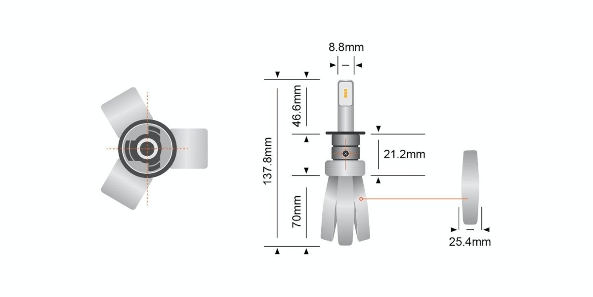 STEDI H1 Copper Head LED Bulbs (Pair) - NZ Offroader