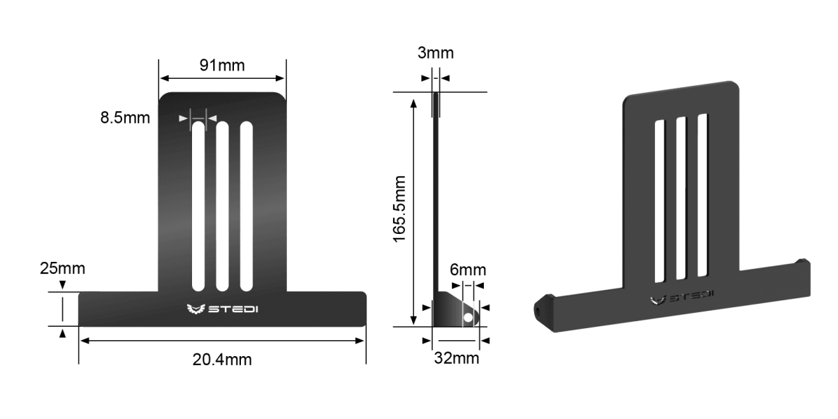 STEDI Roof Rack Light Bracket (Pair) | Micro 7.8 Inch - NZ Offroader