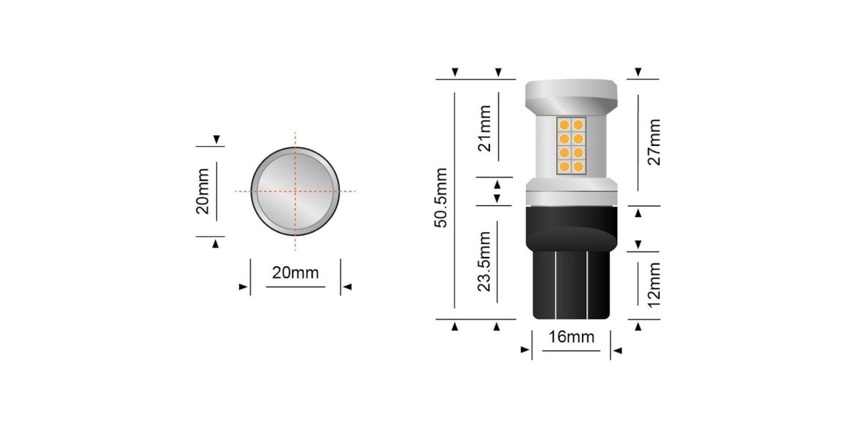 STEDI T20 (7440, 7443) Wedge LED Bulbs (Pair) - NZ Offroader