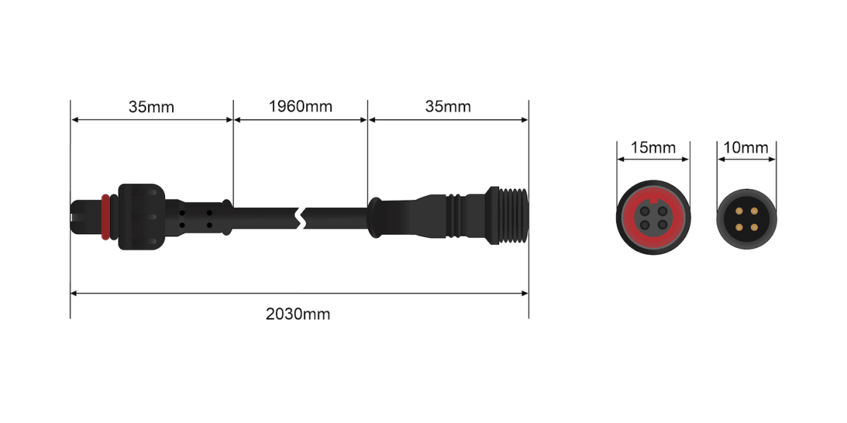 STEDI Wiring Extension Cable STEDI Surface RGB Rock Light - NZ Offroader