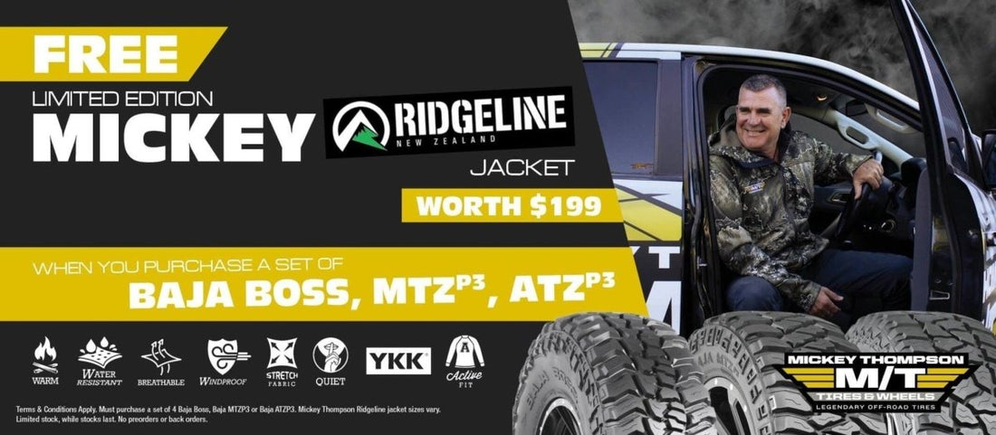 Mickey Thompson BAJA range free Ridgeline jacket giveaway - Month of April! - NZ Offroader
