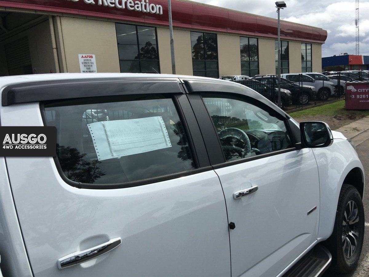 AUSGO Holden Colorado Dual Cab RG Series 2012 - 2020 Injection Monsoon Weather Shields - NZ Offroader