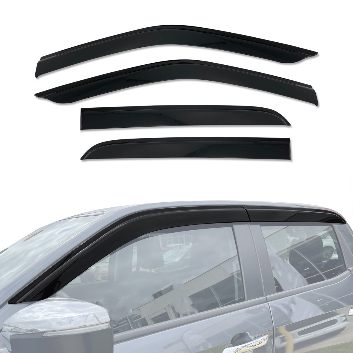 AUSGO Mazda BT - 50 BT50 TF Series Dual Cab 2020 - Onwards Injection Monsoon Weather Shields - NZ Offroader