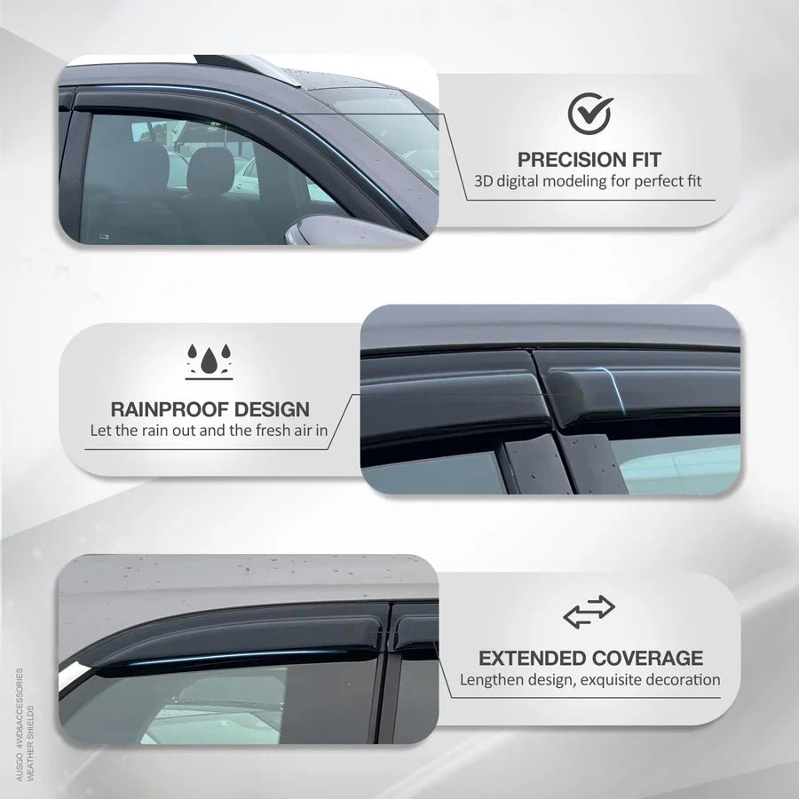 AUSGO Mitsubishi Outlander ZM Series 2021 - Onwards Monsoon Weather Shields - NZ Offroader
