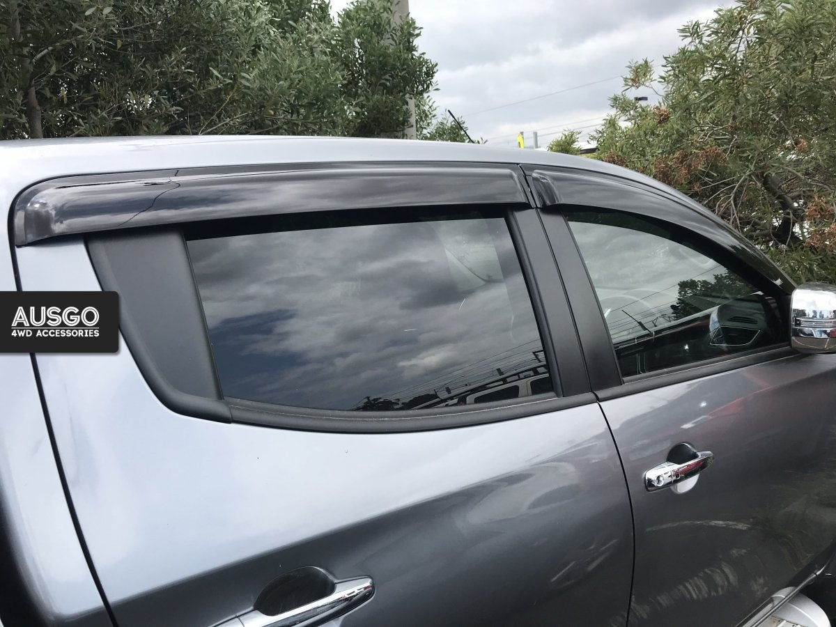 AUSGO Mitsubishi Triton MQ MR Dual Cab 2015 - 2024 Injection Monsoon Weather Shields - NZ Offroader