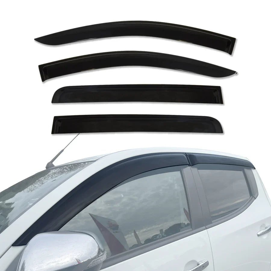 AUSGO Mitsubishi Triton MQ MR Dual Cab 2015 - 2024 Injection Monsoon Weather Shields - NZ Offroader