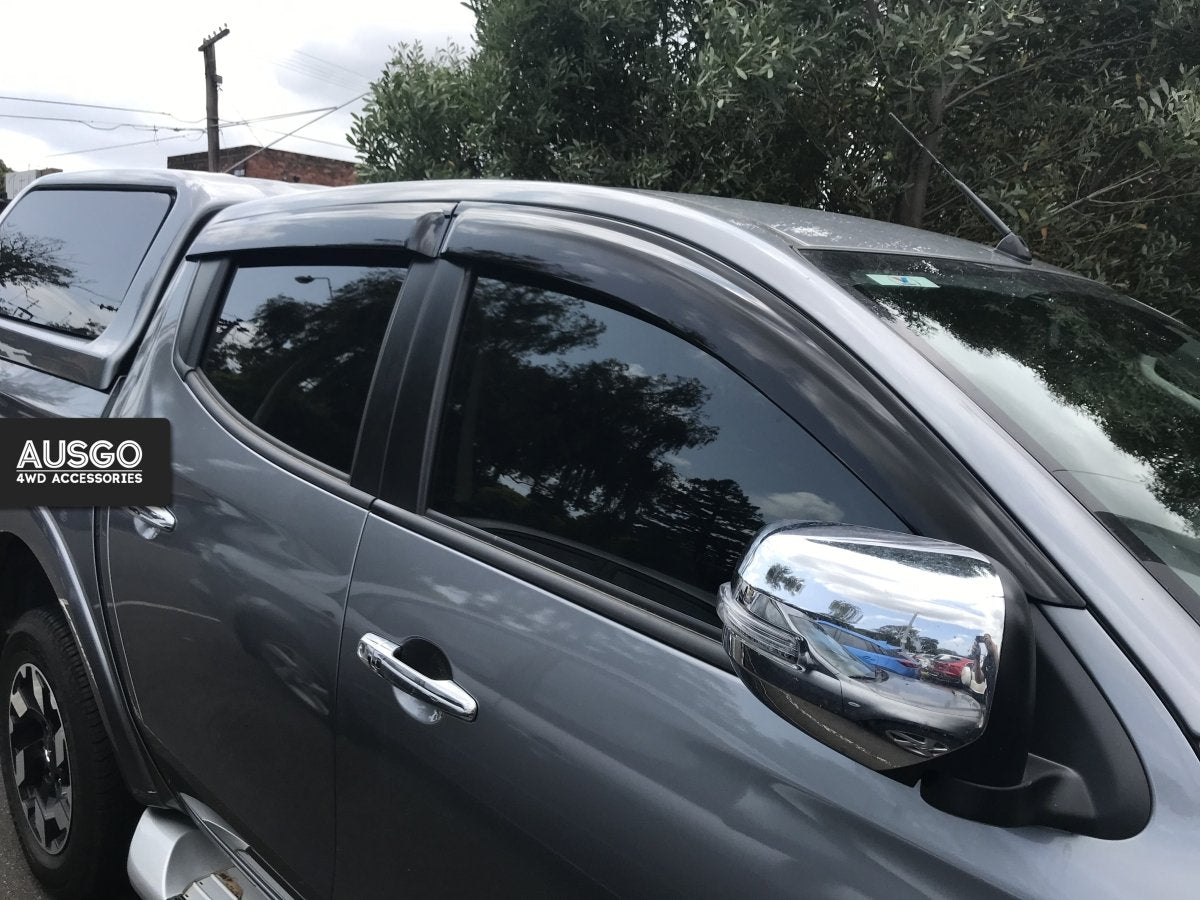 AUSGO Mitsubishi Triton MQ MR Dual Cab 2015 - 2024 Injection Monsoon Weather Shields - NZ Offroader