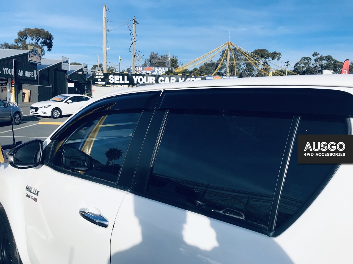 AUSGO Toyota Hilux Dual Cab 2015 - Onwards Injection Monsoon Weather Shields - NZ Offroader