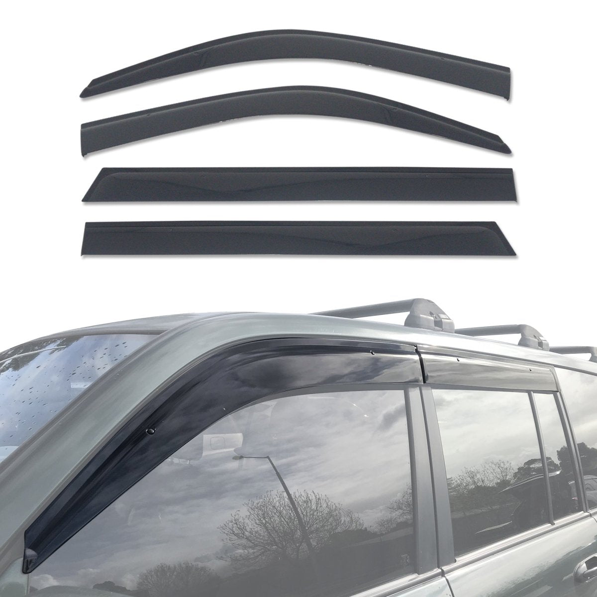 AUSGO Toyota Land Cruiser 100 105 Series 1998 - 2007 Injection Monsoon Weather Shields - NZ Offroader