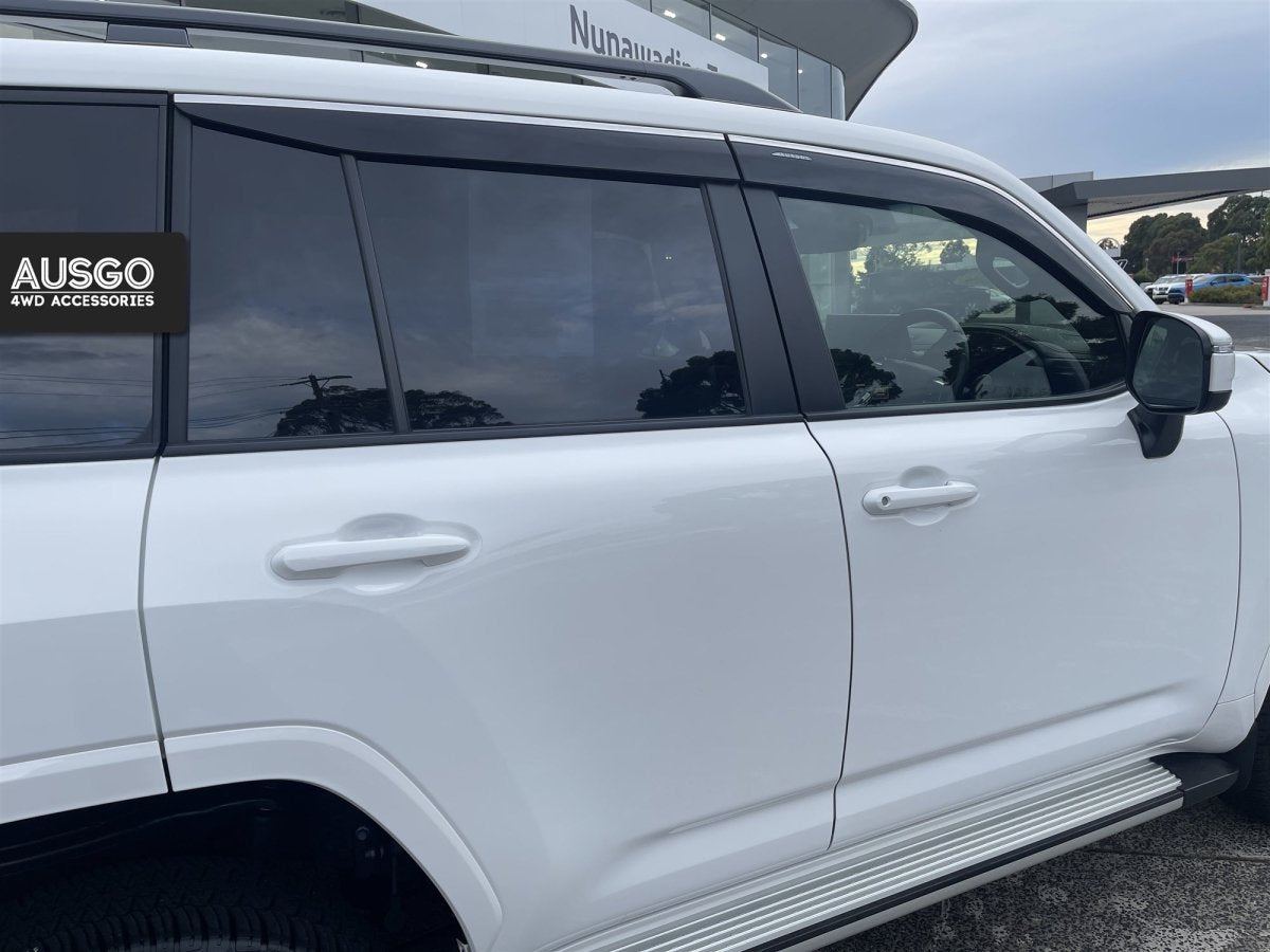 AUSGO Toyota Land Cruiser 300 Series 2021 - Onwards Monsoon Weather Shields with Stainless Trim - NZ Offroader