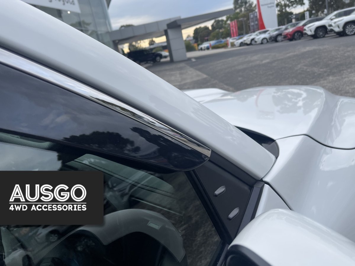 AUSGO Toyota Land Cruiser 300 Series 2021 - Onwards Monsoon Weather Shields with Stainless Trim - NZ Offroader