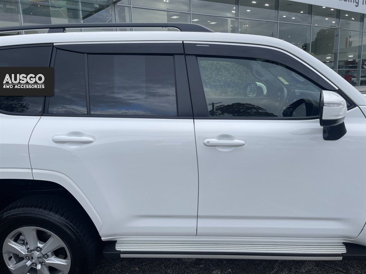 AUSGO Toyota Land Cruiser 300 Series 2021 - Onwards Monsoon Weather Shields with Stainless Trim - NZ Offroader