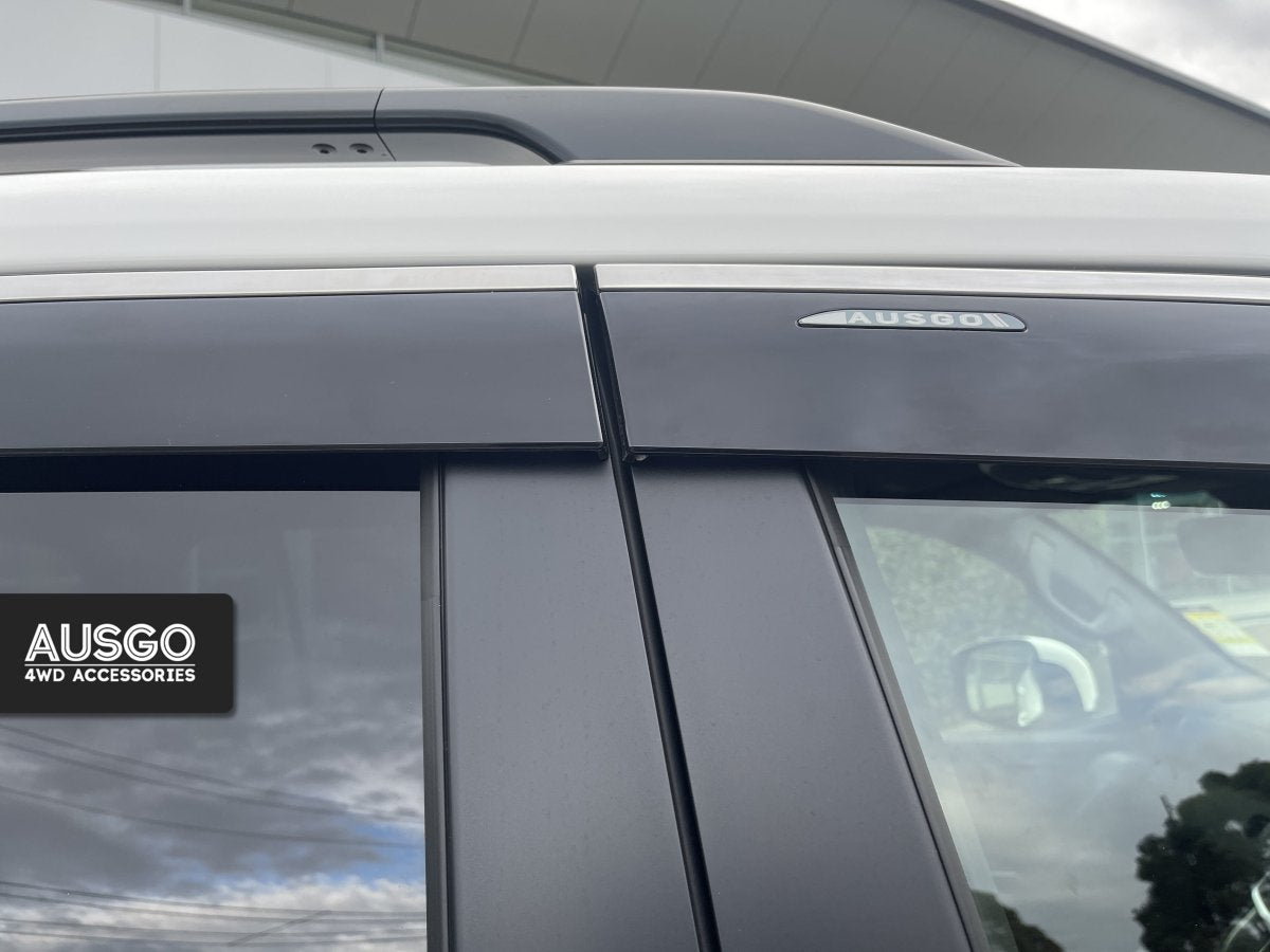 AUSGO Toyota Land Cruiser 300 Series 2021 - Onwards Monsoon Weather Shields with Stainless Trim - NZ Offroader