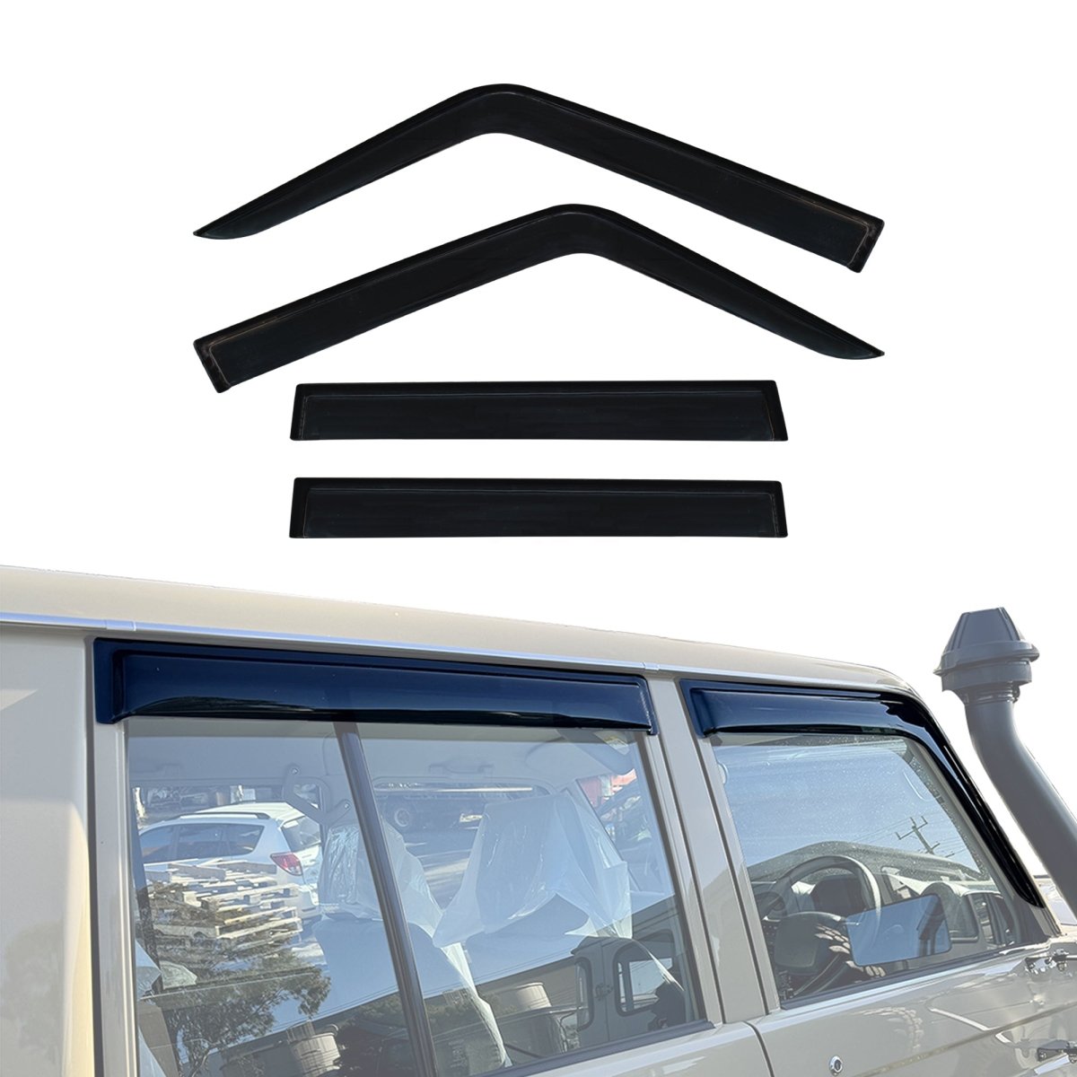 AUSGO Toyota Land Cruiser 70 76 79 Series 2007 - Onwards Monsoon Weather Shields - NZ Offroader