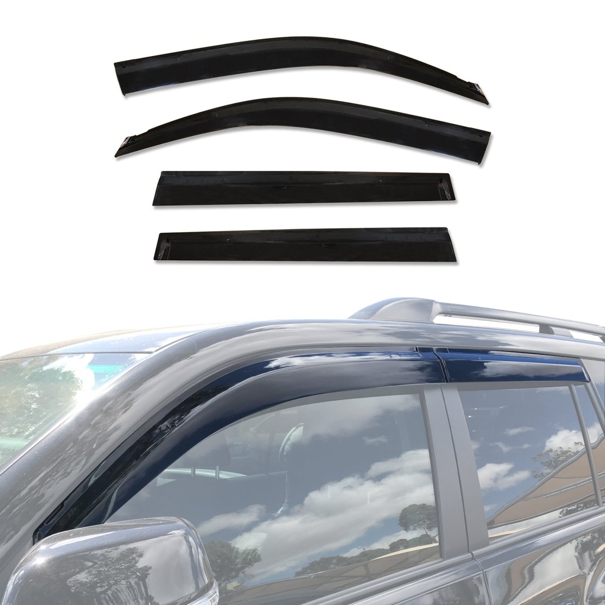 AUSGO Toyota Land Cruiser Prado 150 Series 2009 - 2024 Injection Monsoon Weather Shields - NZ Offroader