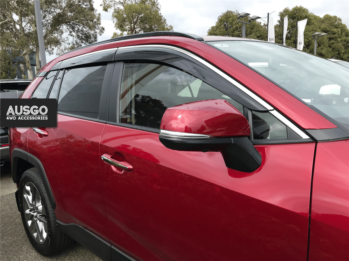 AUSGO Toyota RAV4 2019 - Onwards Monsoon Weather Shields with Stainless Trim - NZ Offroader