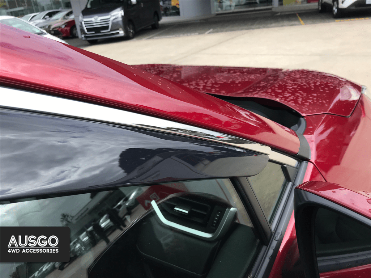 AUSGO Toyota RAV4 2019 - Onwards Monsoon Weather Shields with Stainless Trim - NZ Offroader