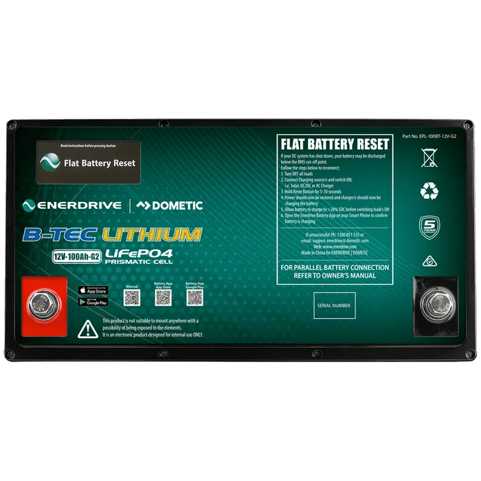 Enerdrive B - TEC 100Ah LiFePO4 Battery Gen2 - NZ Offroader