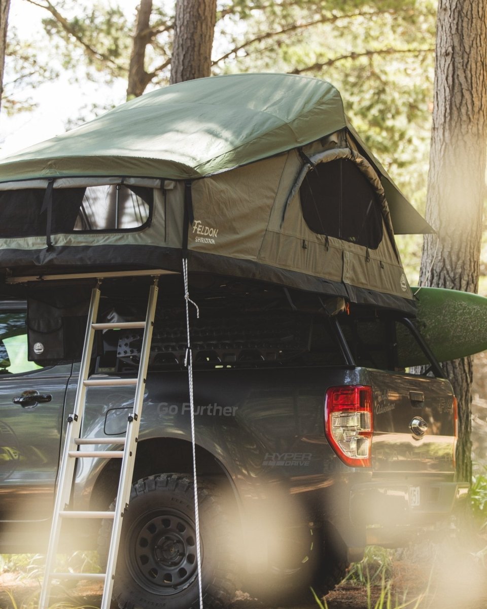 Feldon Crow's Nest Rooftop Tent - Extended - Green - NZ Offroader