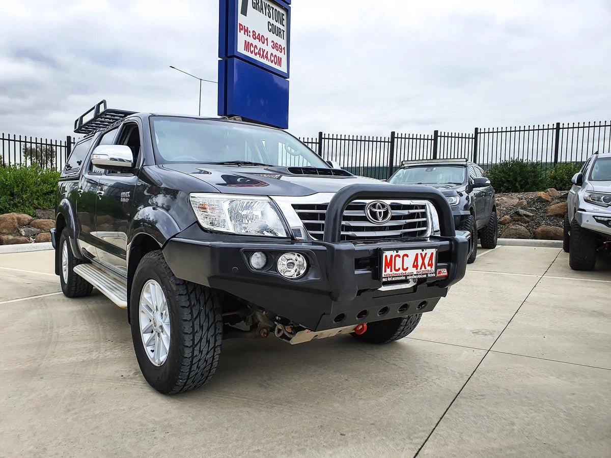 MCC Falcon 707 - 01 Single Black Loop Winch Bar for Toyota Hilux 2005 - 2011 - NZ Offroader