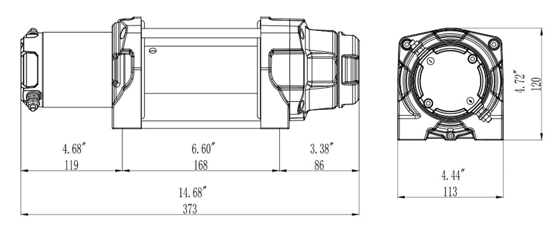 Novawinch Super B Series ATV/SxS Winch – 4,500lb 12 volt - NZ Offroader