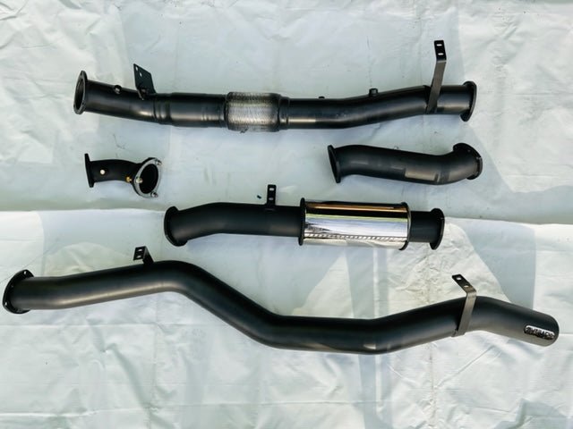 Outback 3.5" Exhaust to suit Toyota Landcruiser 79 Series Double Cab 4.5L V8 Turbo Back - NZ Offroader