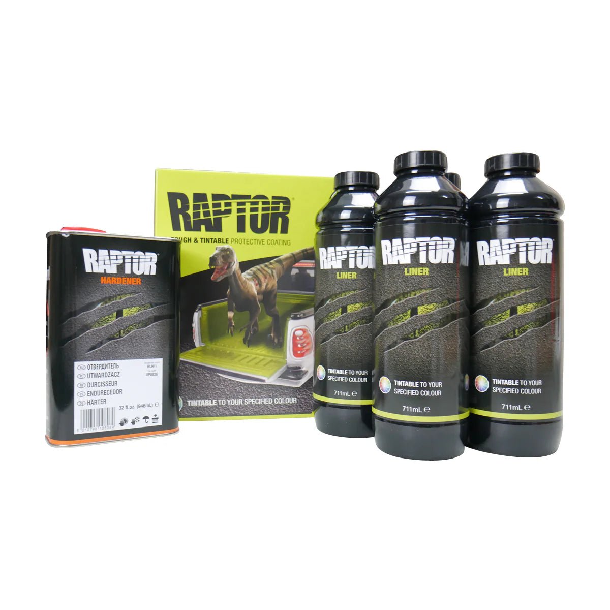 RAPTOR Tough Protective Coating 4 Bottle Kit - Tintable - NZ Offroader