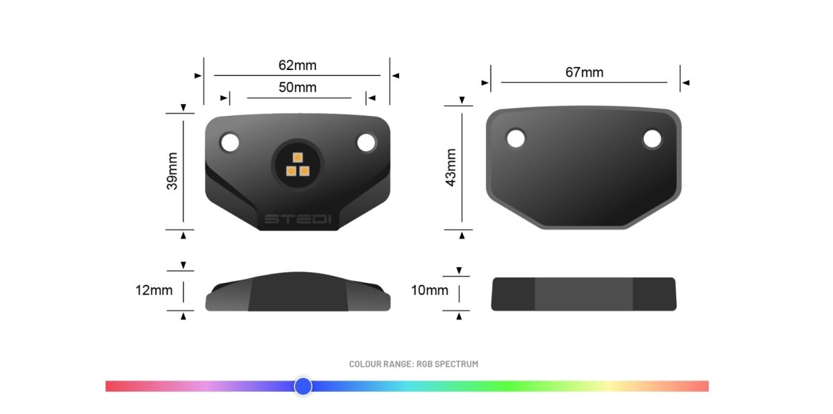 STEDI Surface 8 LED Rock Light (RGB) - NZ Offroader