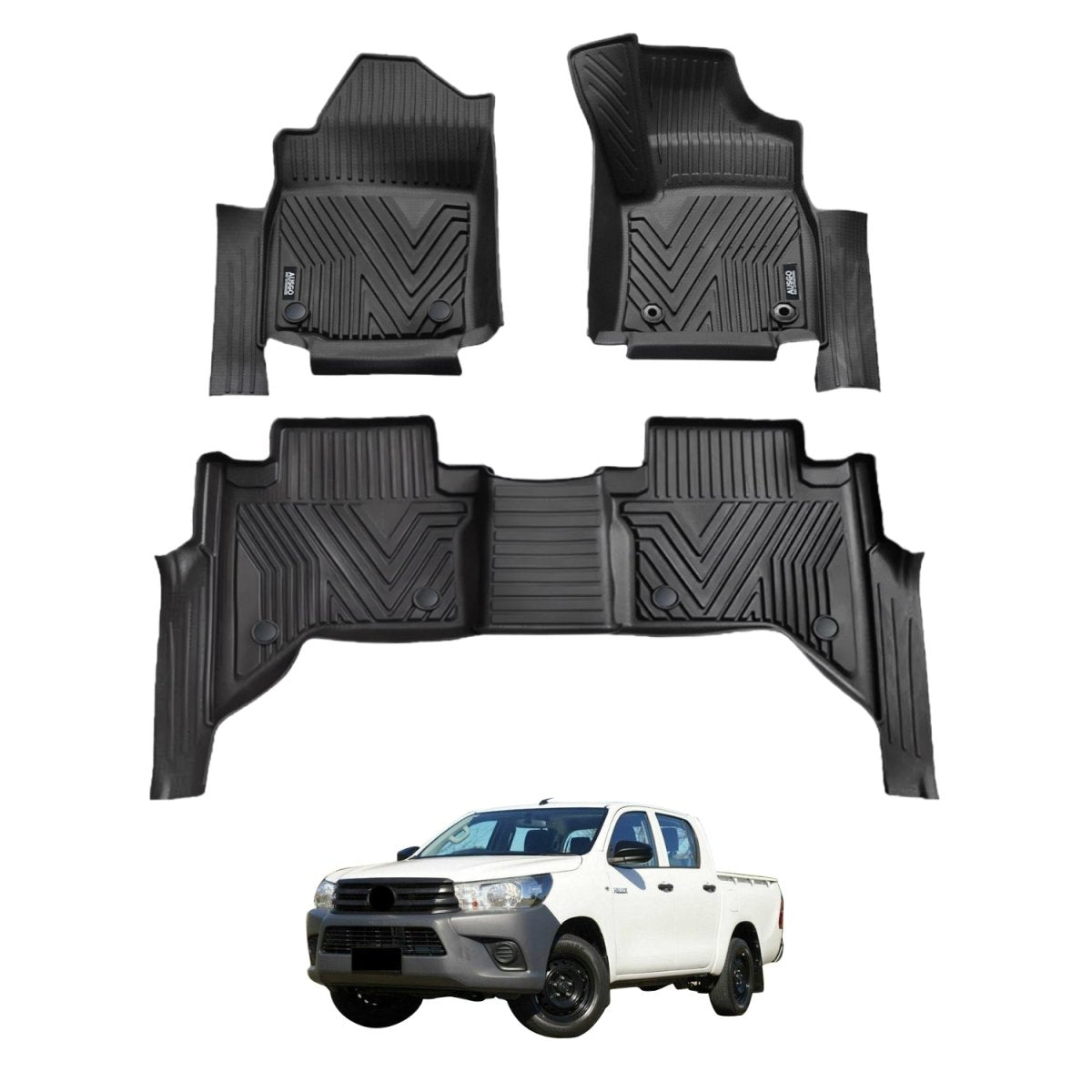 Toyota Hilux 2015 - Onwards Injection Car Floor Mats (Auto Trans) - NZ Offroader