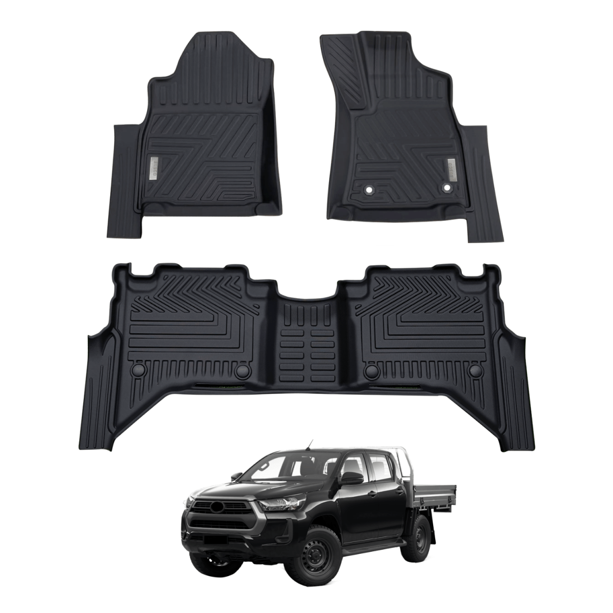 Toyota Hilux Dual Cab 48V Hybrid 2024 - Onwards Car Floor Mats（Auto Trans） - NZ Offroader