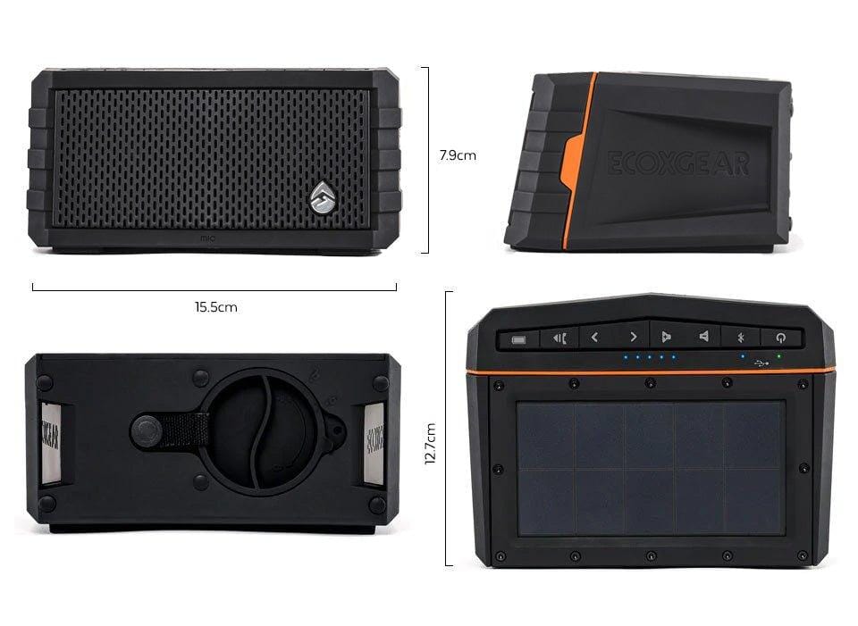 ECOXGEAR Sol Jam Solar Charging IP67 RGB Colour Music Sync LED Waterproof Speaker - NZ Offroader