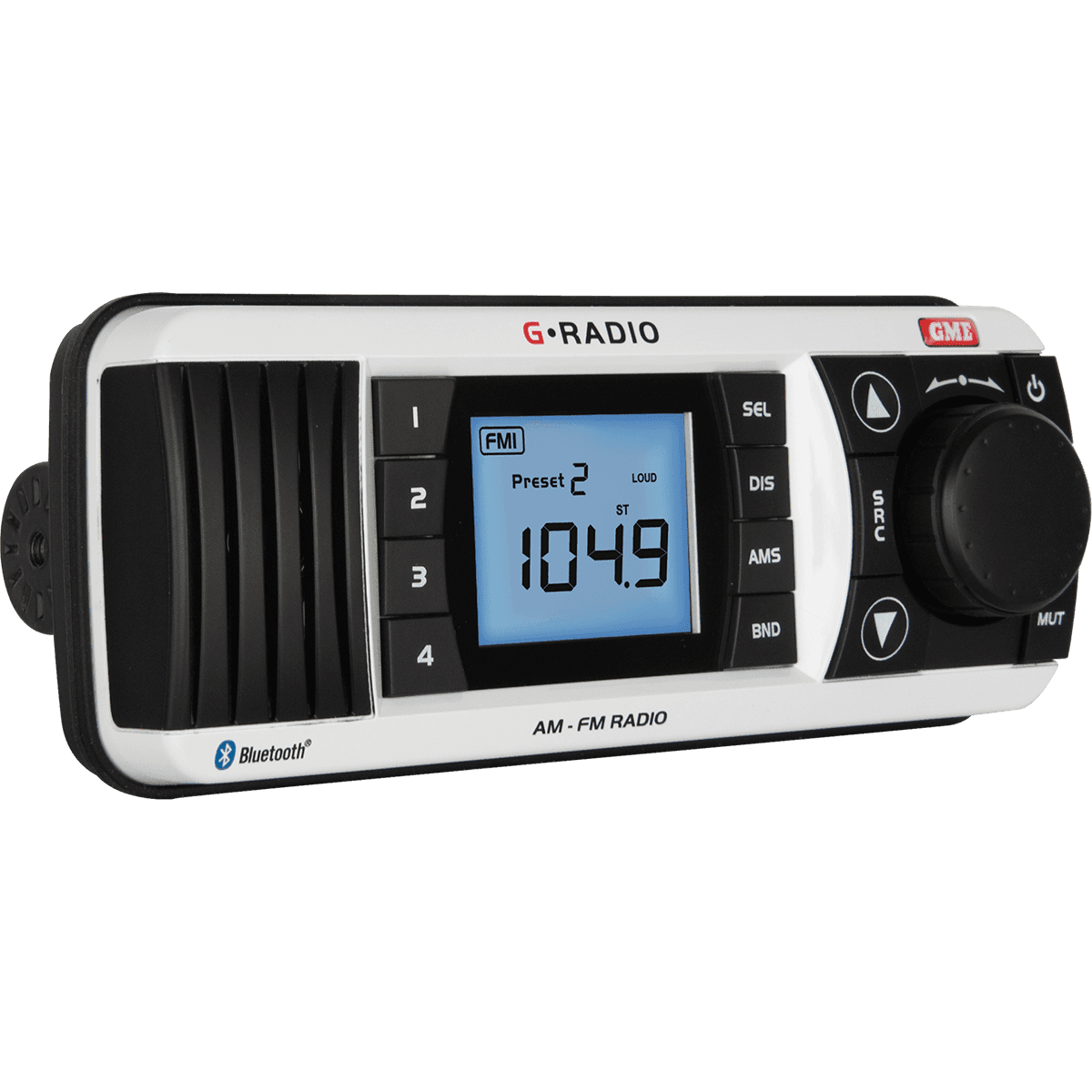 GME GR300BTW Bluetooth AM/FM Marine Stereo - White - NZ Offroader