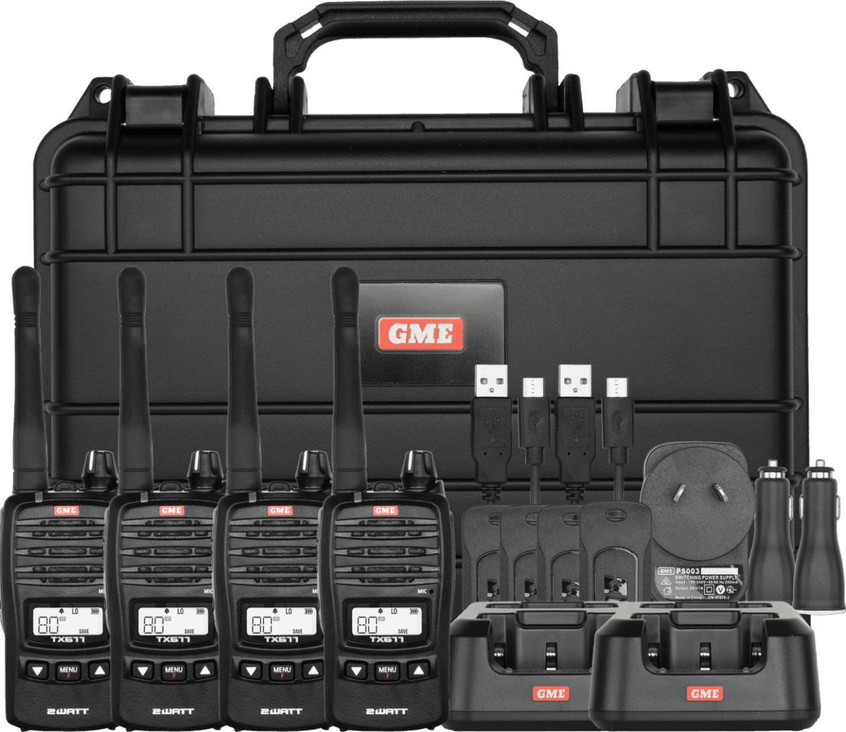 GME TX677QP 2 Watt UHF CB Handheld Radio - Quad Pack - NZ Offroader